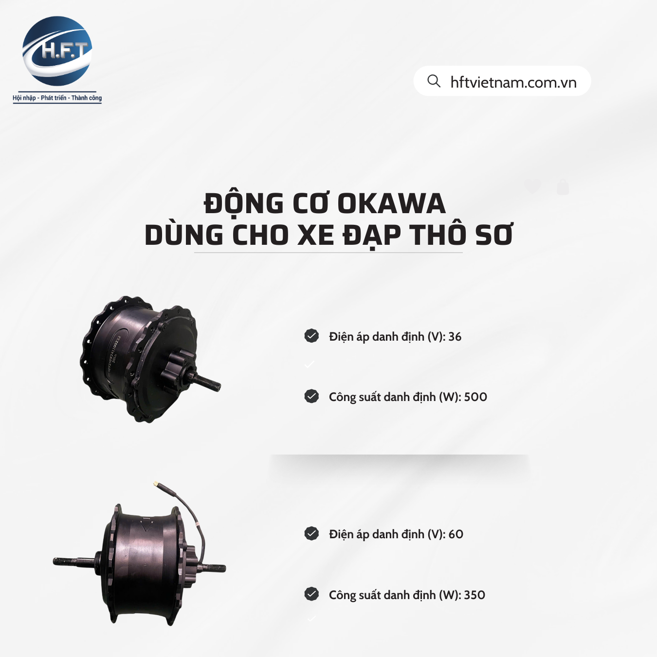 Động cơ điện trợ lực Okawa dùng cho xe đạp thô sơ.