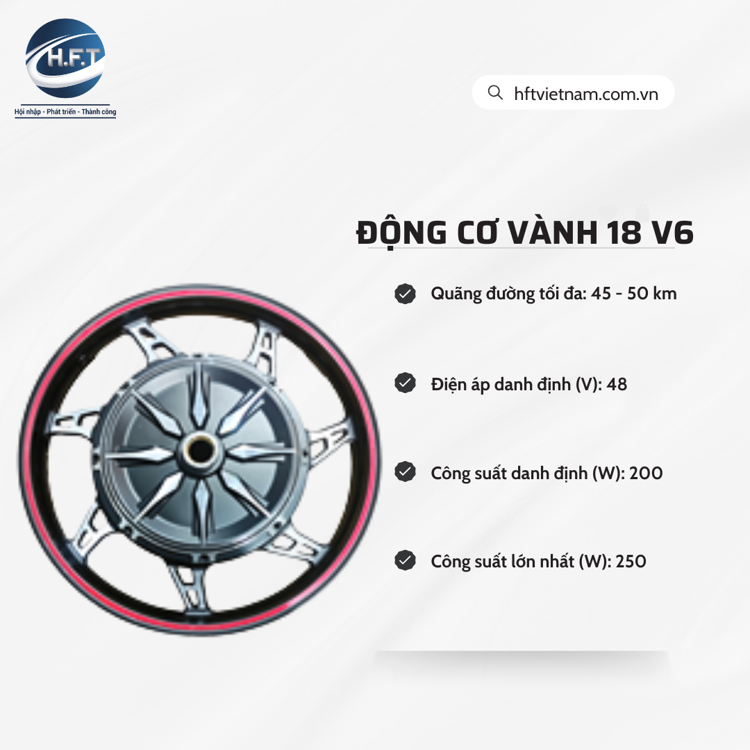 Động cơ Xe Đạp Điện Vành 18 V6